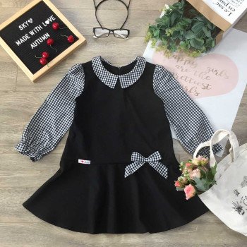 Váy thu đuôi cá phối tay cho trẻ em